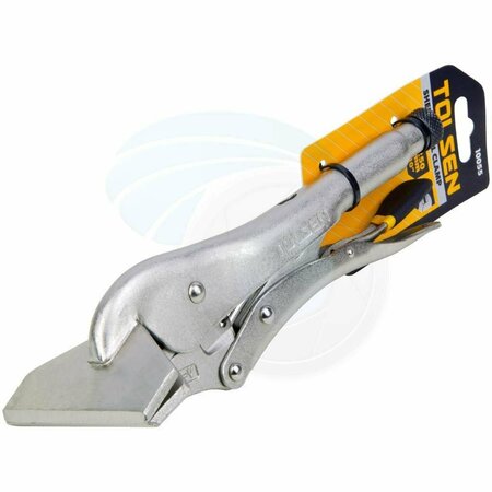 Tolsen 10-inch Steel Vise Holding Welding Sheet Clamp Grip Locking Pliers 10055